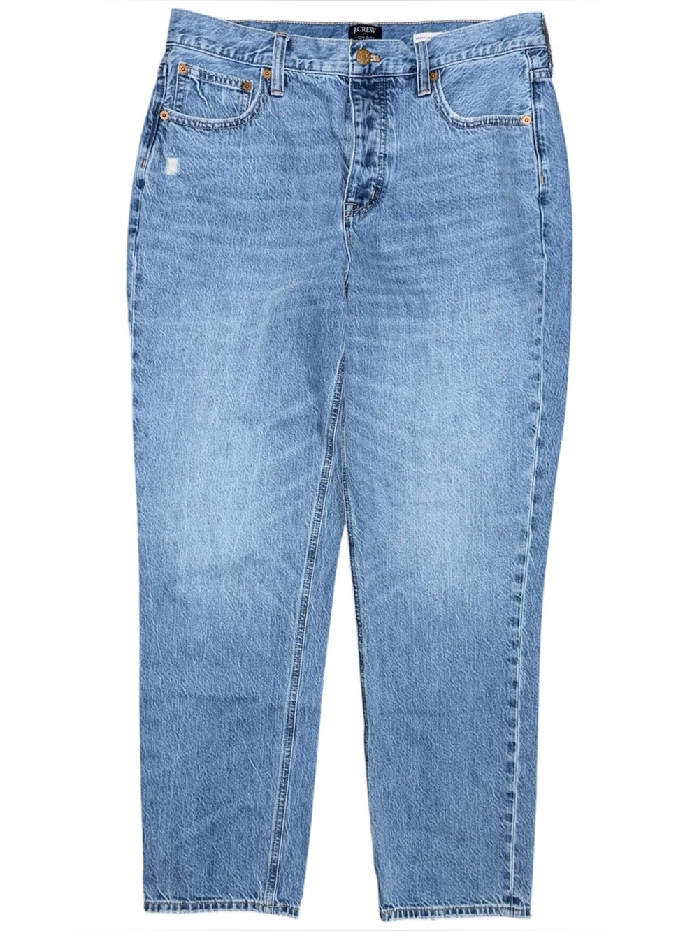 J.Crew Premium Edition High Rise Straight Jeans Size 30T 100% Cotton Blue Denim